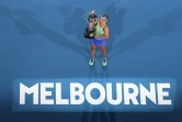 L'Américaine Sofia Kenin après sa victoire à l'Open d'Australie 2020, le 1er février 2020 à Melbourne