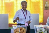 L'ex-Premier ministre malaisien, Mahathir Mohamad lorsde son vote, le 9 mai 2018 à Kuala Lumpur