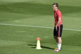 L'attaquant de l'Atletico Antoine Griezmann lors d'un entraînemet le 26 avril 2016 à Madrid