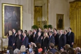 L'équipe de Donald Trump à la Maison Blanche prête serment, le 22 janvier 2017 à Washington