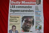Photo d'archives de Dominic Ongwen à la Une du Daily Monitor, le 7 janvier 2015, relatant son arrestation en Centrafrique