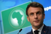 Le président Emmanuel Macron au sommet UE-Union africaine, le 18 février 2022 à Bruxelles