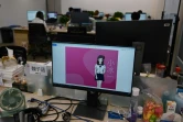 L'écran d'accueil du site de XiaoIce dans les locaux de la société, le 5 juillet 2021 à Pékin