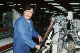 L'oncle de Grégory Bernard Laroche, à son travail  à Granges-sur-Vologne, le 19 février 1985