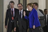 Le président François Hollande et la Chancelière allemande Angela Merkel, le 2 octobre 2015 à Paris