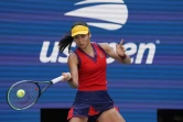 La Britannique Emma Raducanu, lors de son quart de finale de l'US Open contre la Suissesse Belinda Bencic, le 8 septembre 2021 à New York