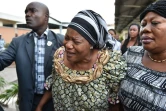 Maria Rosa, la veuve de Papa Wemba lors d'une cérémonie le 27 avril 2016 à Abidjan 