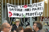 Manifestation de soutien à Rennes au maire de Langouët, Daniel Cueff, le 22 août 2019, pour avoir pris en mai un arrêté interdisant l'utilisation de produits phytopharmaceutiques à une distance inférieure à 150 mètres de toute habitation