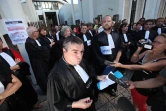Manifestation des magistrats au  palais de Justice de Champ-Fleuri