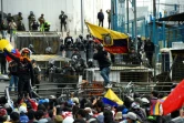 Manifestation dans le quartier de l'Assemblée nationale à Quito, le 25 juin 2022