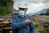 BenjamÃ­n LandÃ¡zuri, affectÃ© par la fuite de pÃ©trole Ã  Piedra Fina, dans la province amzonienne de Napo, le 31 janvier 2022 en Equateur