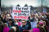 Des manifestants de la "Marche des femmes" réunis à Charlotte en Caroline du Nord le 20 janvier 2018