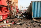 Dégâts au port de Hodeida,  ville du Yémen tenue par les Houthis, au lendemain de frappes israéliennes, le 21 juillet 2024