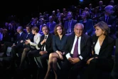 De GàD: Luc Chatel, Nathalie Kosciusko-Morizet, Jean-Pierre Raffarin et Valérie Pécresse lors du débat télévisé de l'entre-deux-tours de la primaire de la droite et du centre le 24 novembre 2016 à Paris