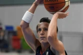 La Française Céline Dumerc face à la Slovénie lors de l'Euro, le 16 juin 2017 à Prague