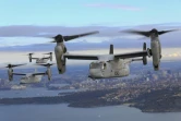 Photo fournie par l'armée américaine montrant trois MV-22B Osprey volant en formation près des côtes de Sydney, le 29 juin 2017 