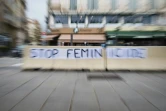 Une affiche "Stop Feminicide" à Marseille le 23 novembre 2019, jour de manfestations conttre les violences faites aux femmes