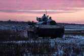 Des militaires ukrainiens s'entraînent  près de TCherniguiv, dans le nord de l'Ukraine, le 12 février 2022. Photo fournie par l'armée ukrainienne 