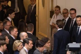 Le chancelier autrichien Sebastian Kurz quitte le Parlement à Vienne après le vote d'une motion de censure contre lui par les principaux partis d'opposition le 27 mai 2019, dans la foulée de l'Ibizagate.