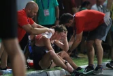Un athlète en difficulté lors du 50 km marche aux Mondiaux de Doha, le 29 septembre 2019