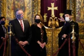 Le secrétaire d'Etat et son épouse visitent l'église patriarcale Saint-George à Istanbul le 17 novembre 2020