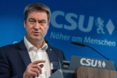 Markus Söder, chef du parti bavarois CSU, s'exprime lors d'une conférence de presse le 15 mars 2021 à Munich