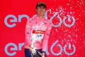 Juan Pedro Lopez toujours en rose à Cuneo, terme de la 13e étape du Tour d'Italie, le 20 mai 2022