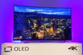 Le téléviseur OLED 4K Pro de Panasonic, explosé au salon CES de Las Vegas, le 5 janvier 2016