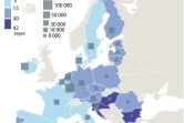 Le nombre de juges dans les pays de l'UE