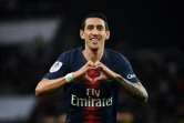 Le milieu de terrain du PSG Angel Di Maria buteur lors de la victoire sur Dijon 4-0 en avant dernière journée de L1 le 18 mai 2019