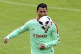 Cristiano Ronaldo, lors d'un entraînement avec le Portugal au camp de base de Marcoussis, le 56 juillet 2016