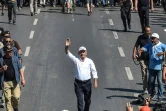 Kemal Kiliçdaroglu (c), chef de l'opposition turque, le 8 juillet 2017 à Istanbul au 24e jour de sa "marche pour la justice"
