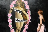 Peinture murale réalisée à l'occasion du référendum sur l'avortement en Irlande, le 11 mai 2018 à Dublin