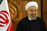 Le président iranien Hassan Rohani, lors d'une conférence de presse après la levée des sanctions, le 17 janvier 2016 à Téhéran