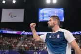 Le Français Lucas Mazur, champion paralympique en titre dans la catégorie SL4 à Paris le 31 août 2024
