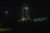 Image prise le 1er février 2018 de la mine de Theunissen, en Afrique du Sud, où un millier de mineurs sont bloqués dans une galerie depuis 24h