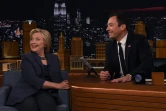 Le très populaire animateur de télévision Jimmy Fallon reçoit Hillary Clinton dans son émission "The Tonight Show Starring Jimmy Fallon" sur NBC à New York, le 16 septembre 2016
