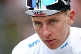 Tadej Pogacar à l'arrivée de la 5e étape du Tour de France, courue le 5 juillet 2023 entre Pau et Laruns