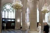 Le président Emmanuel Macron et son épouse Brigitte Macron visitent Notre-Dame de Paris le 29 novembre 2024