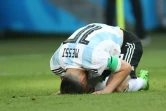 L'attaquant argentin Lionel Messi accablé lors de la défaite face à la France en 8e de finale du Mondial le 30 juin 2018
