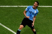 L'attaquant uruguayen Edinson Cavani buteur lors de la qualification en quart de finale du Mondial le 30 juin 2018