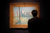 "Le Grand Canal et Santa Maria della Salute" de Claude Monet présenté le 6 mai 2022 à New York en vue de sa vente aux enchères par Sotheby's