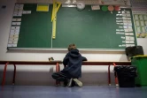Un élève de CE1 d'une école publique du XXe arrondissement où on étudie selon la pédagogie Freinet, le 12 décembre 2016 à Paris 