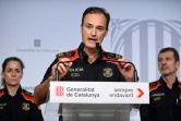 Le commissaire en chef des forces de police régionales catalanes Mossos d'Esquadra, Eduard Sallent, lors d'une conférence de presse après la nouvelle fuite du leader indépendantiste catalan Carles Puigdemont, à Barcelone le 9 août 2024