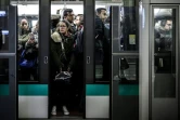 Une voiture du métro parisien bondée en décembre 2019 lors d'une grève à la RATP 