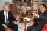 Le président égyptien Hosni Moubarak (d) et le Premier ministre israélien Benjamin Netanyahu en mai 1997 à Charm el-Cheikh
