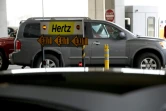 Une agence de location de voitures Hertz à l'aéroport de San Francisco le 30 avril 2020 