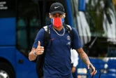 L'attaquant du PSG Neymar devant l'hôtel de son équipe à Lisbonne, le 11 août 2020