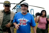 Le chef des FARC Rodrigo Londono alias "Timochenko" à son arrivée à Mesetas le 26 juin 2017