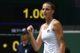 La Tchèque Karolina Pliskova contre la Portoricaine Monica Puig au 2e tour de Wimbledon, le 3 juillet 2019 